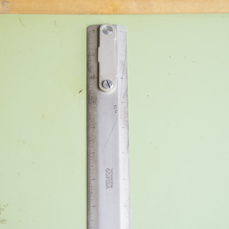 Vintage Hamilton Adjustable Top Drafting Table with Vemco Strait Edge Machine