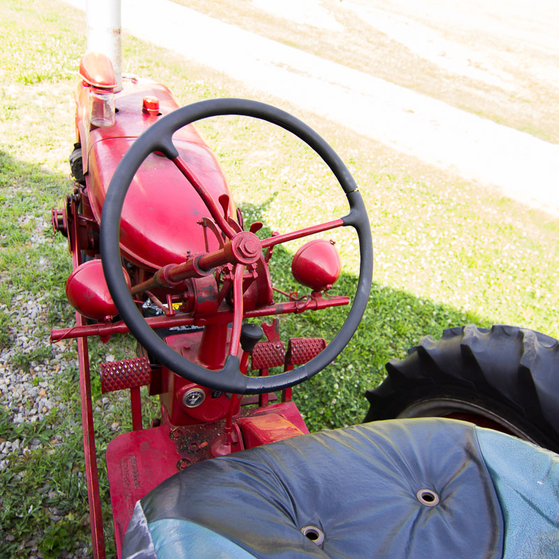 1950 McCormick Farmall C Tractor with Sickle Mower Attachment