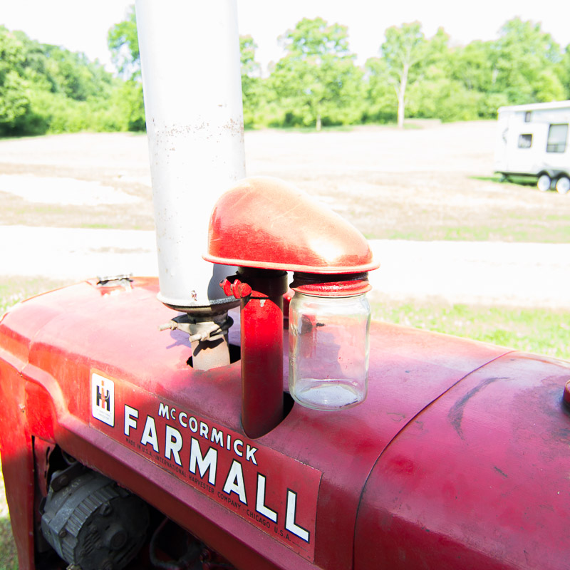 1950 McCormick Farmall C Tractor with Sickle Mower Attachment