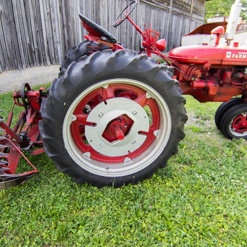 1950 McCormick Farmall C Tractor with Sickle Mower Attachment