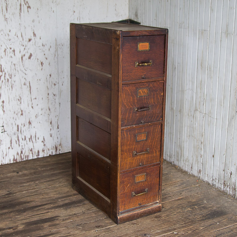 Antique Macey Tiger Oak Filing Cabinet