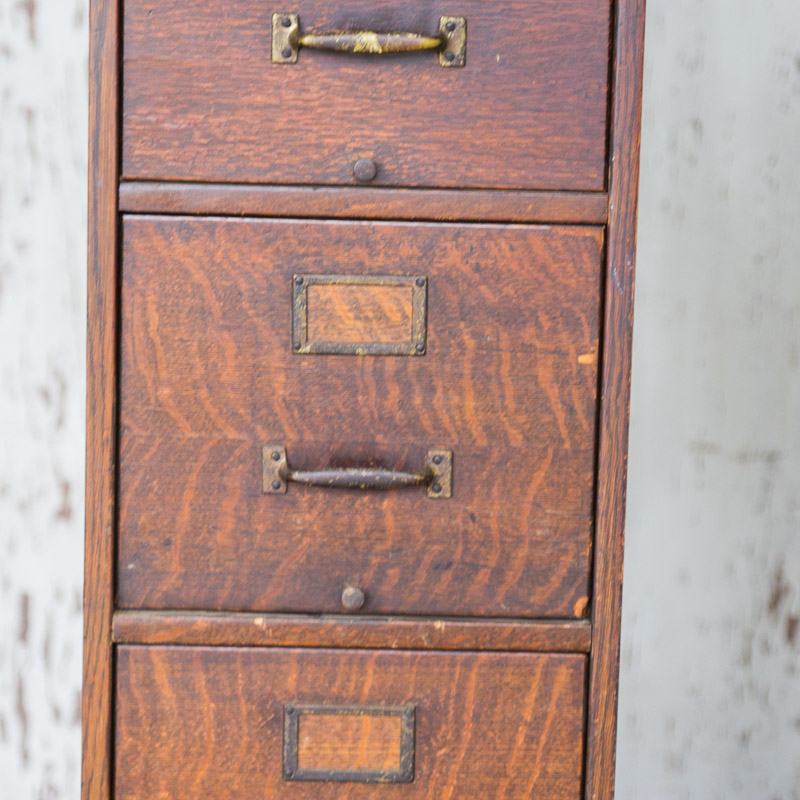 Antique Macey Tiger Oak Filing Cabinet