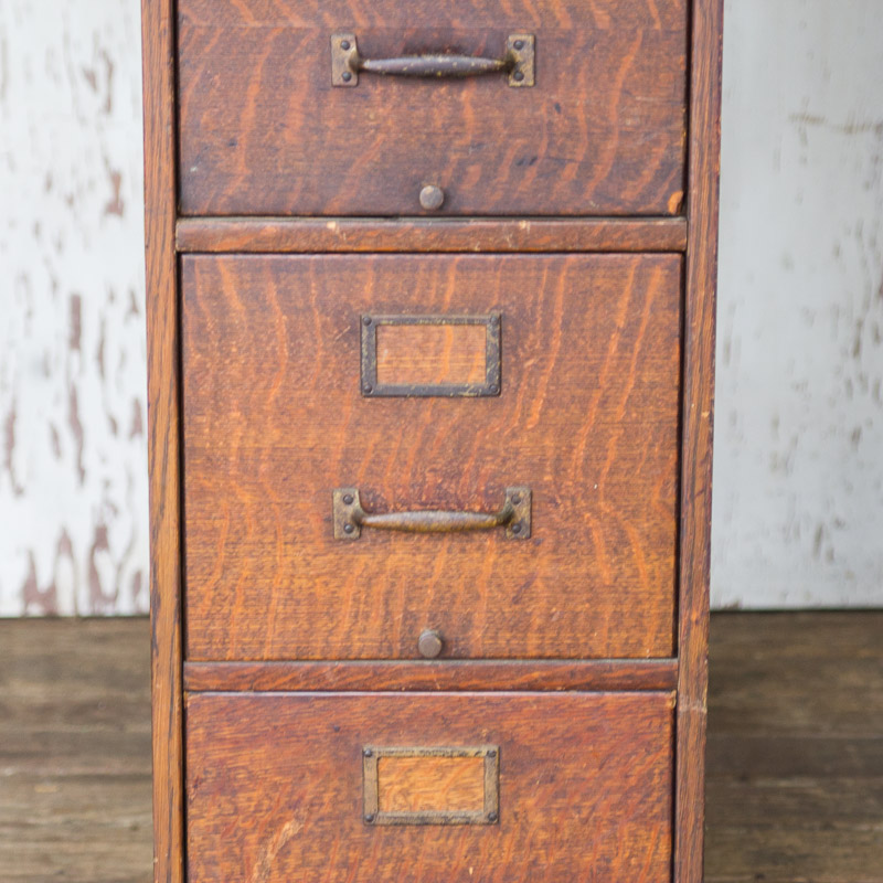 Antique Macey Tiger Oak Filing Cabinet