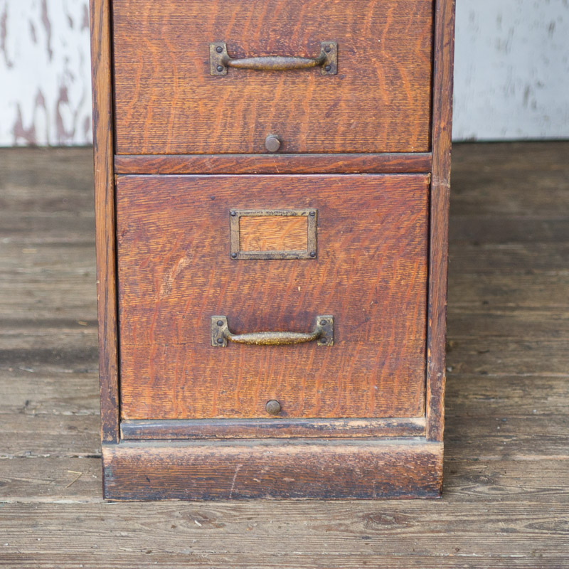 Antique Macey Tiger Oak Filing Cabinet