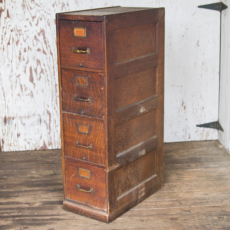 Antique Macey Tiger Oak Filing Cabinet