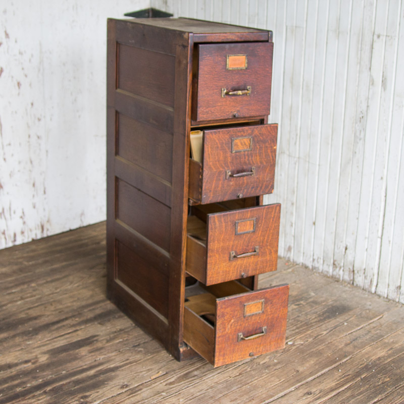 Antique Macey Tiger Oak Filing Cabinet