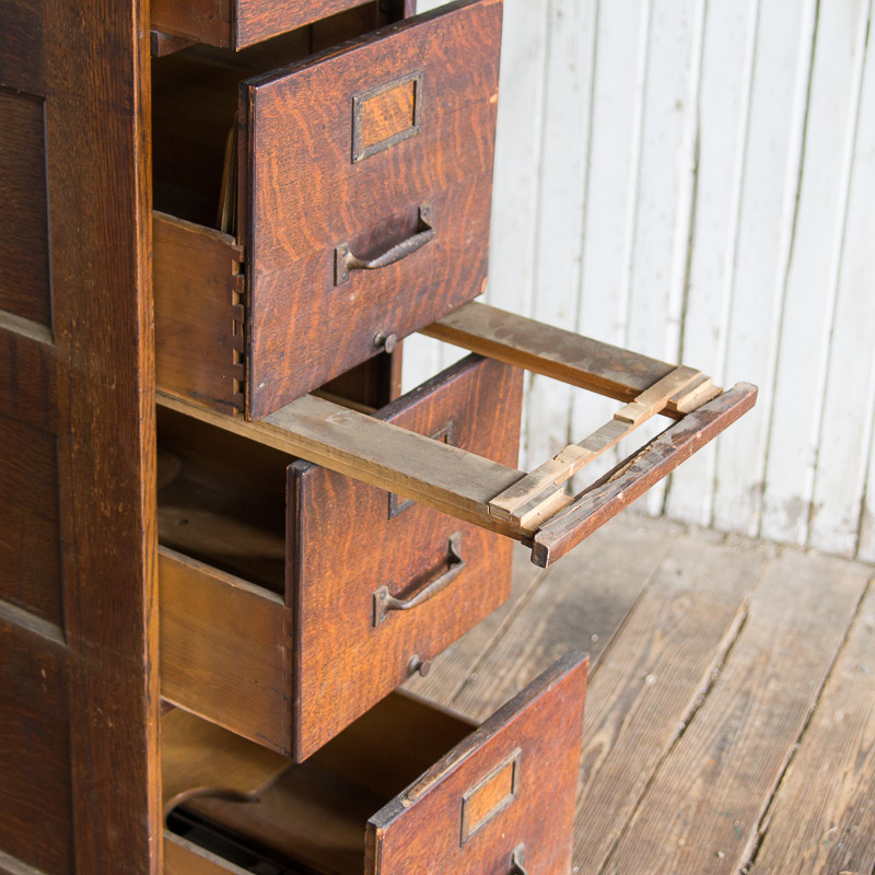 Antique Macey Tiger Oak Filing Cabinet