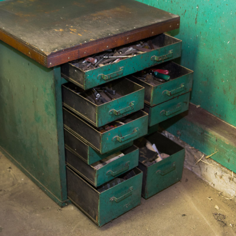 Metal Parts Cabinet with Tools