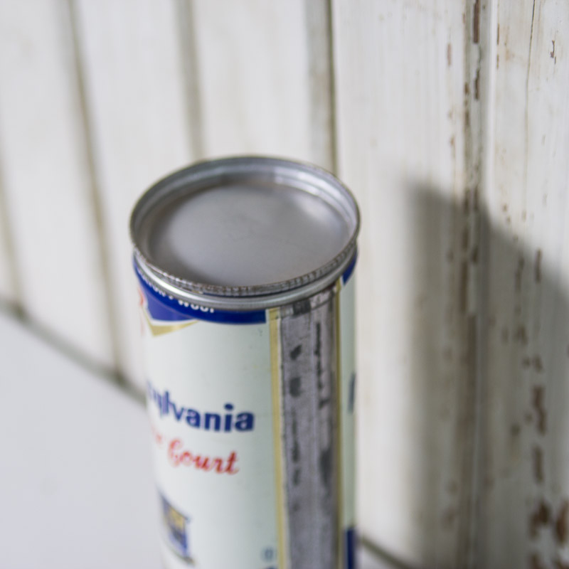 Vintage Davis "Silver Streak" Racquet and Pennsylvania Centre Court Tennis Ball Can