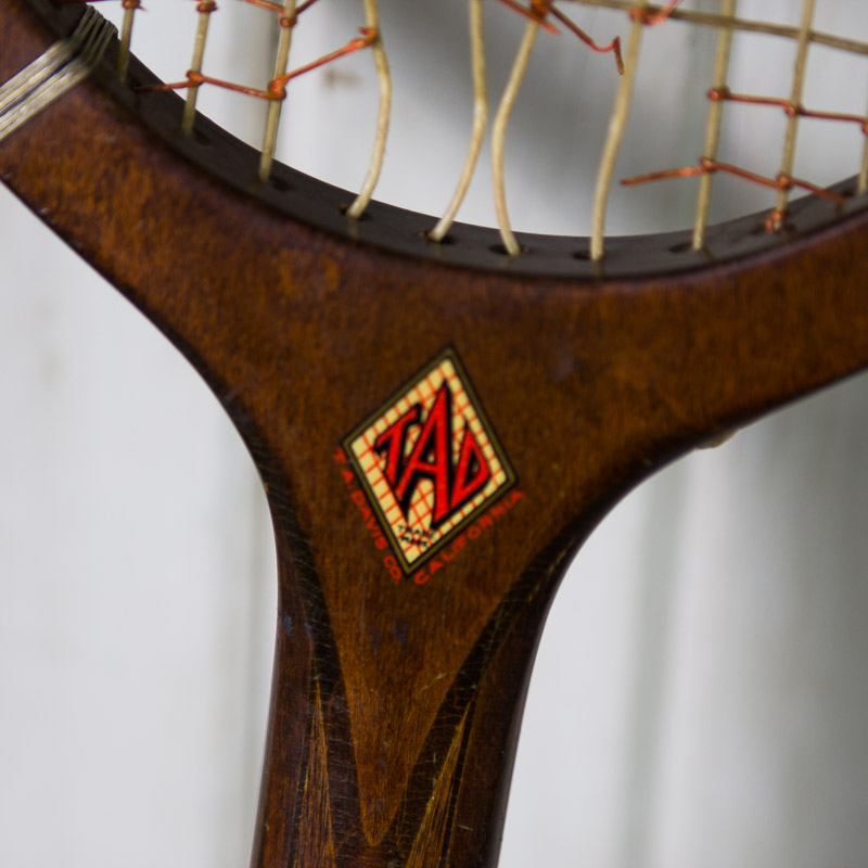 Vintage Davis "Silver Streak" Racquet and Pennsylvania Centre Court Tennis Ball Can