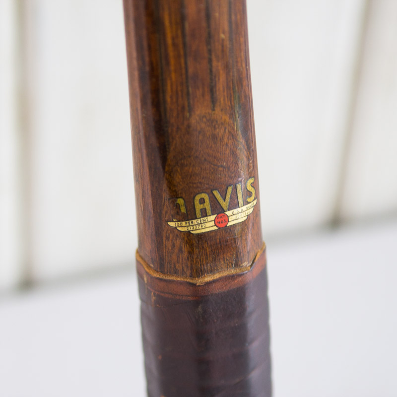 Vintage Davis "Silver Streak" Racquet and Pennsylvania Centre Court Tennis Ball Can