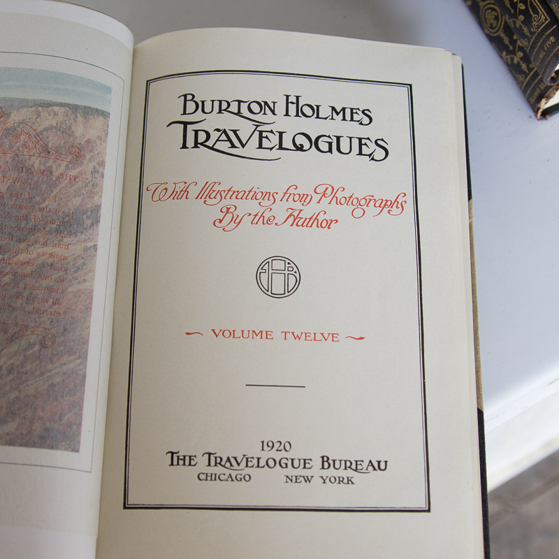 Complete 13 Volume "Burton Holmes Travelogues" (1919) with "Travel Tips" (1920)
