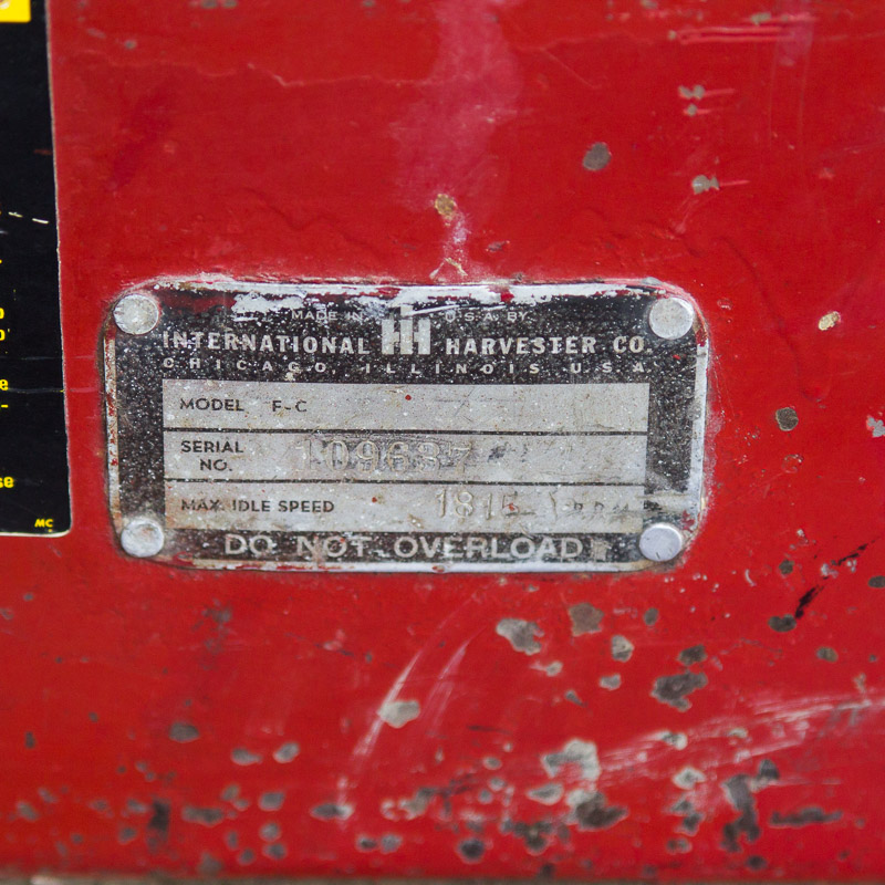 1951 McCormick Farmall Super C tractor