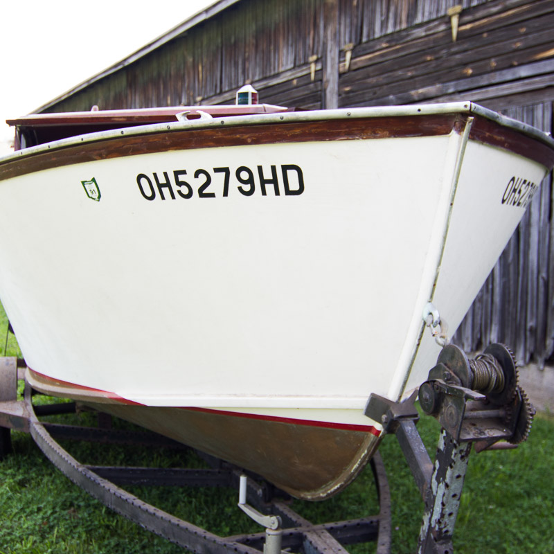 1956 Handcrafted Cuddy Cabin Boat with 110 HP Volvo Engine and Trailer