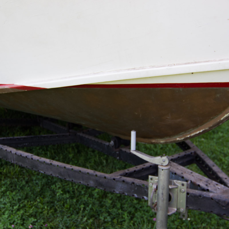 1956 Handcrafted Cuddy Cabin Boat with 110 HP Volvo Engine and Trailer