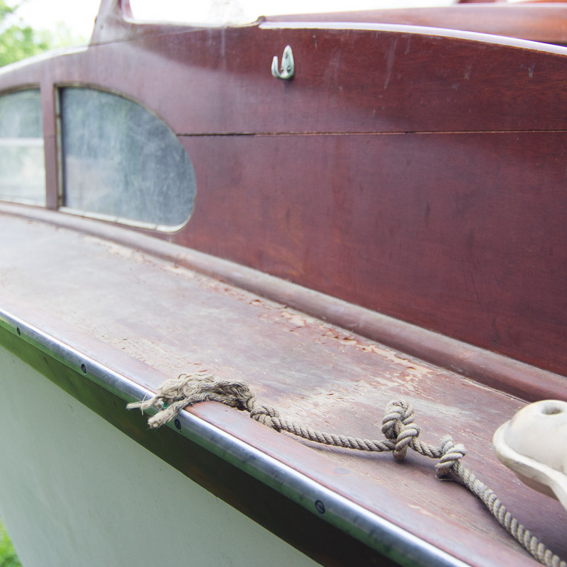 1956 Handcrafted Cuddy Cabin Boat with 110 HP Volvo Engine and Trailer
