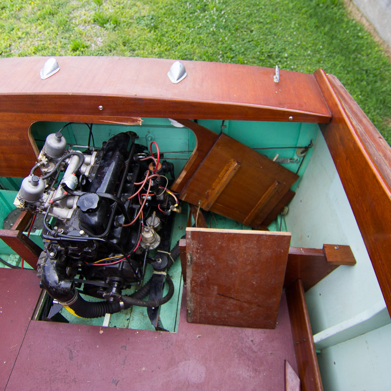 1956 Handcrafted Cuddy Cabin Boat with 110 HP Volvo Engine and Trailer