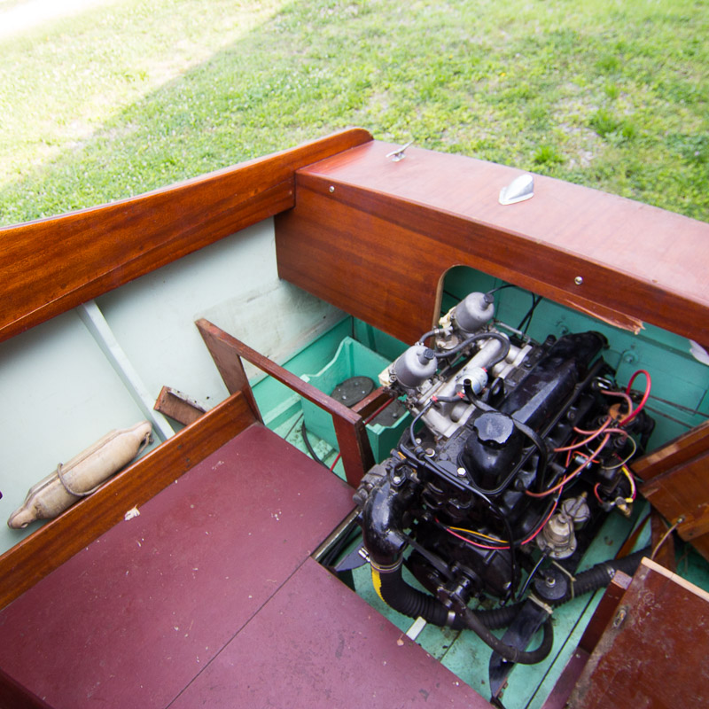 1956 Handcrafted Cuddy Cabin Boat with 110 HP Volvo Engine and Trailer
