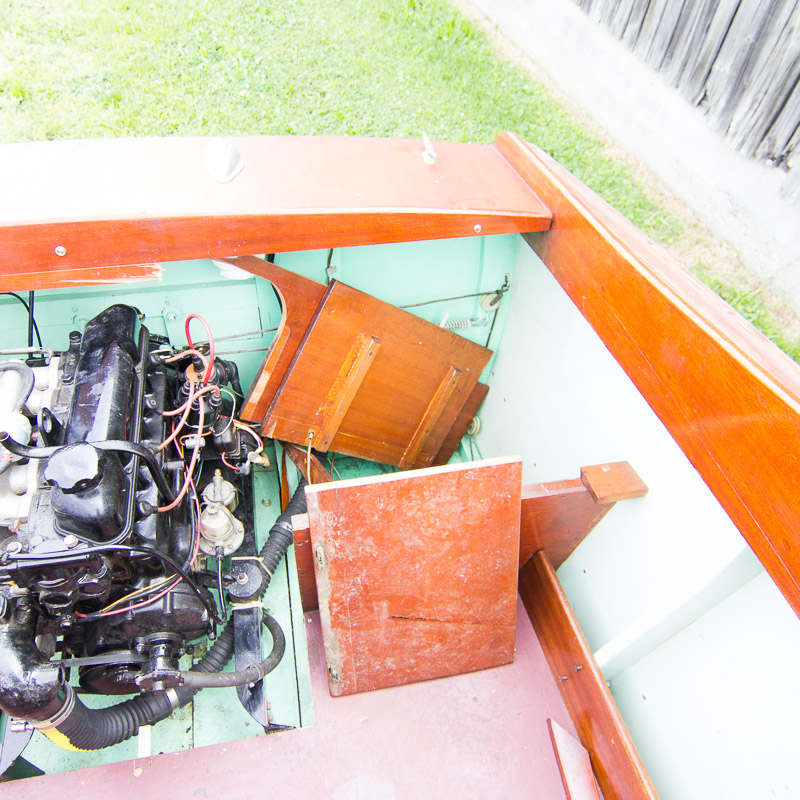 1956 Handcrafted Cuddy Cabin Boat with 110 HP Volvo Engine and Trailer