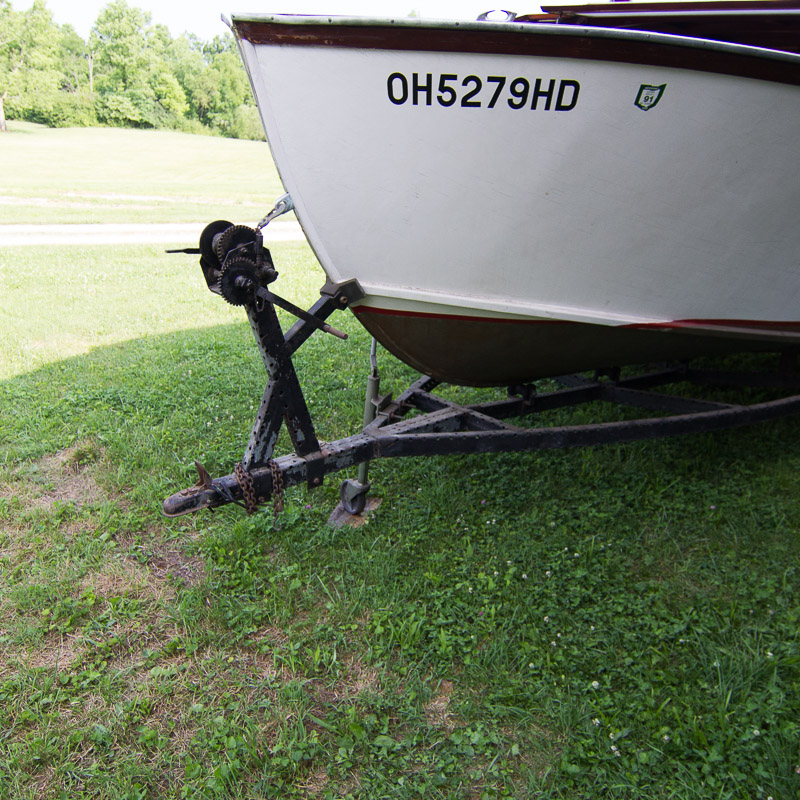 1956 Handcrafted Cuddy Cabin Boat with 110 HP Volvo Engine and Trailer