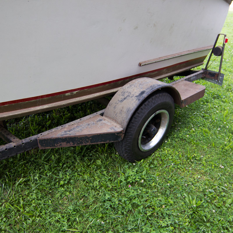 1956 Handcrafted Cuddy Cabin Boat with 110 HP Volvo Engine and Trailer