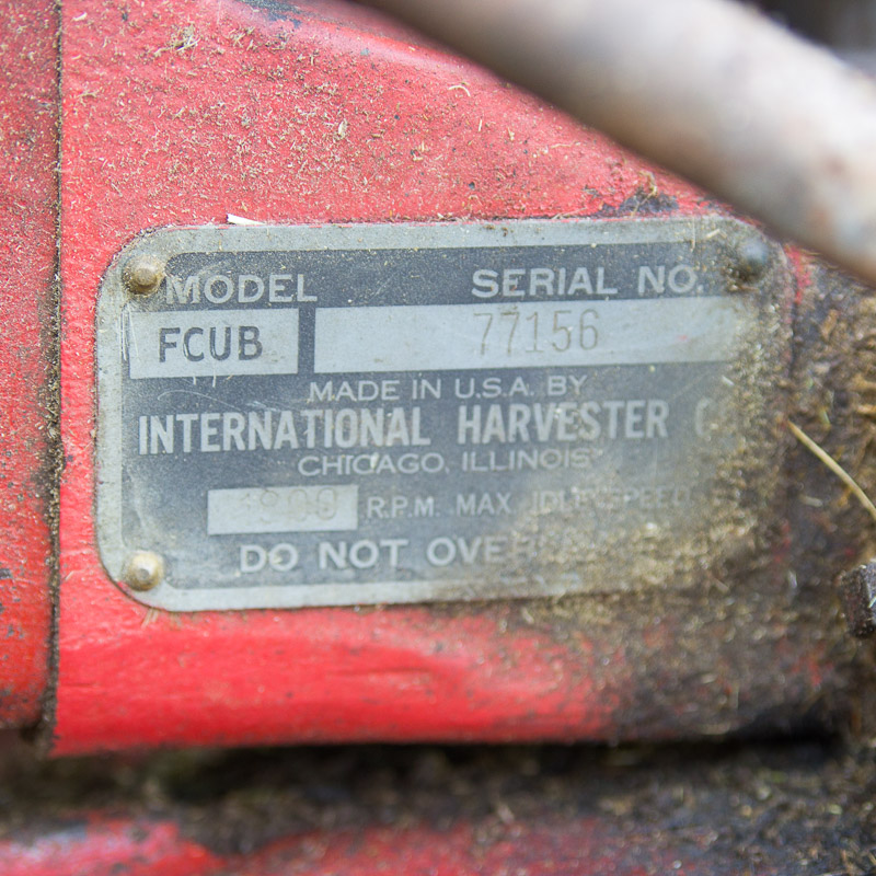 1949 McCormick Farmall Cub Tractor with Mower Attachment