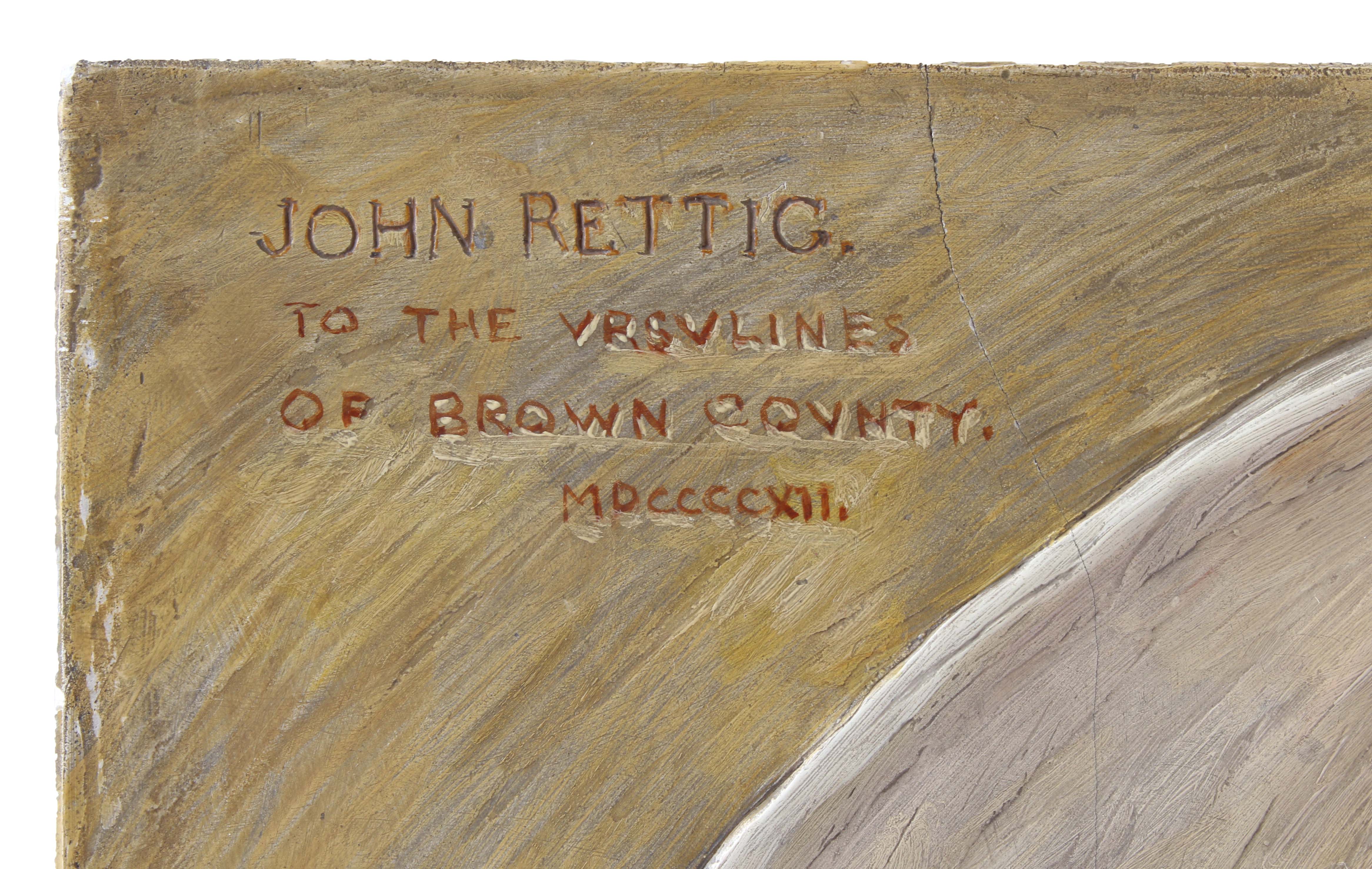 John Rettig Original 1912 High Relief Sculpture