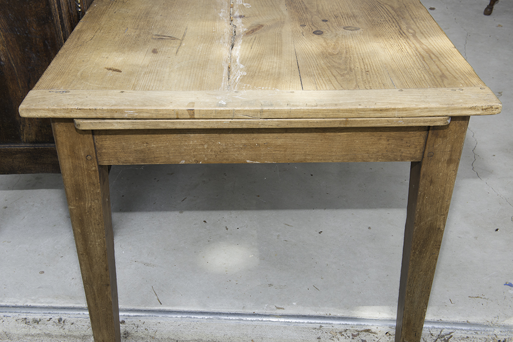 Oversized Antique French Farm Table with Breadboard