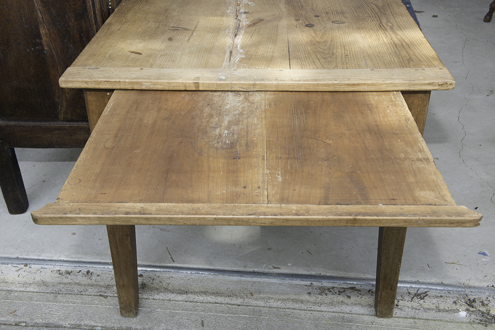 Oversized Antique French Farm Table with Breadboard