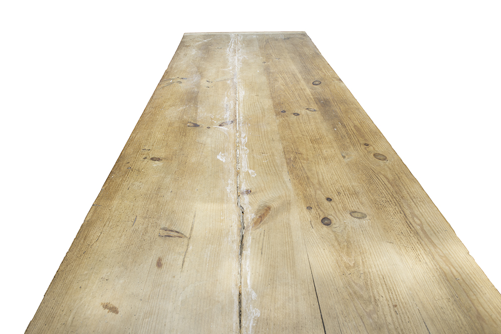 Oversized Antique French Farm Table with Breadboard
