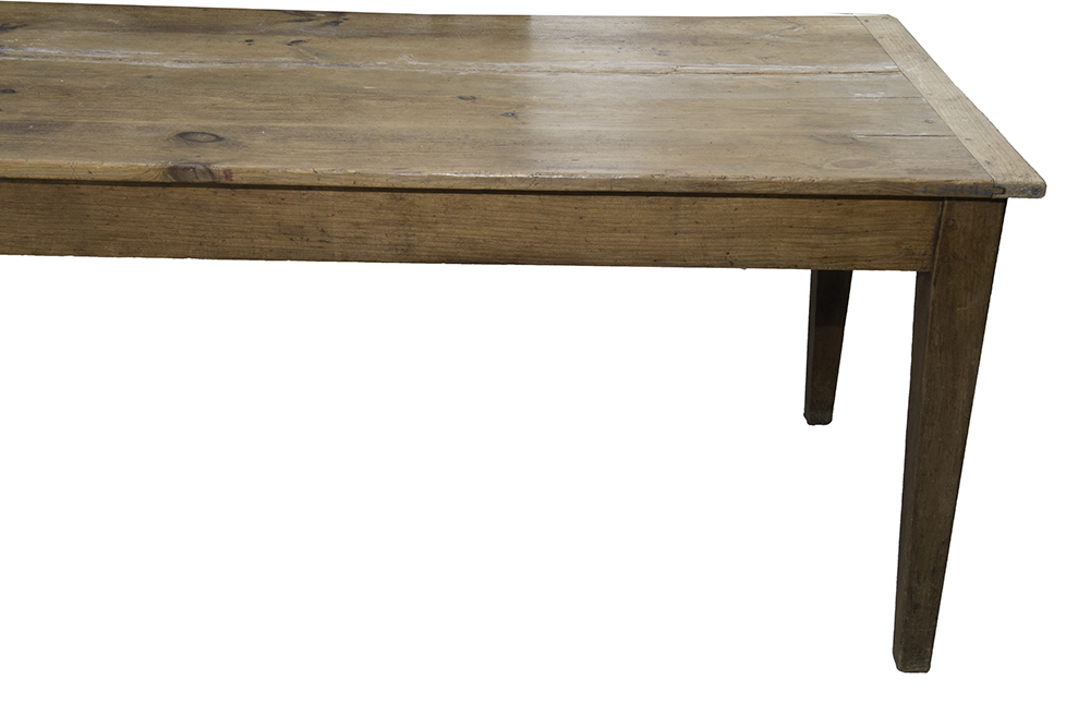 Oversized Antique French Farm Table with Breadboard