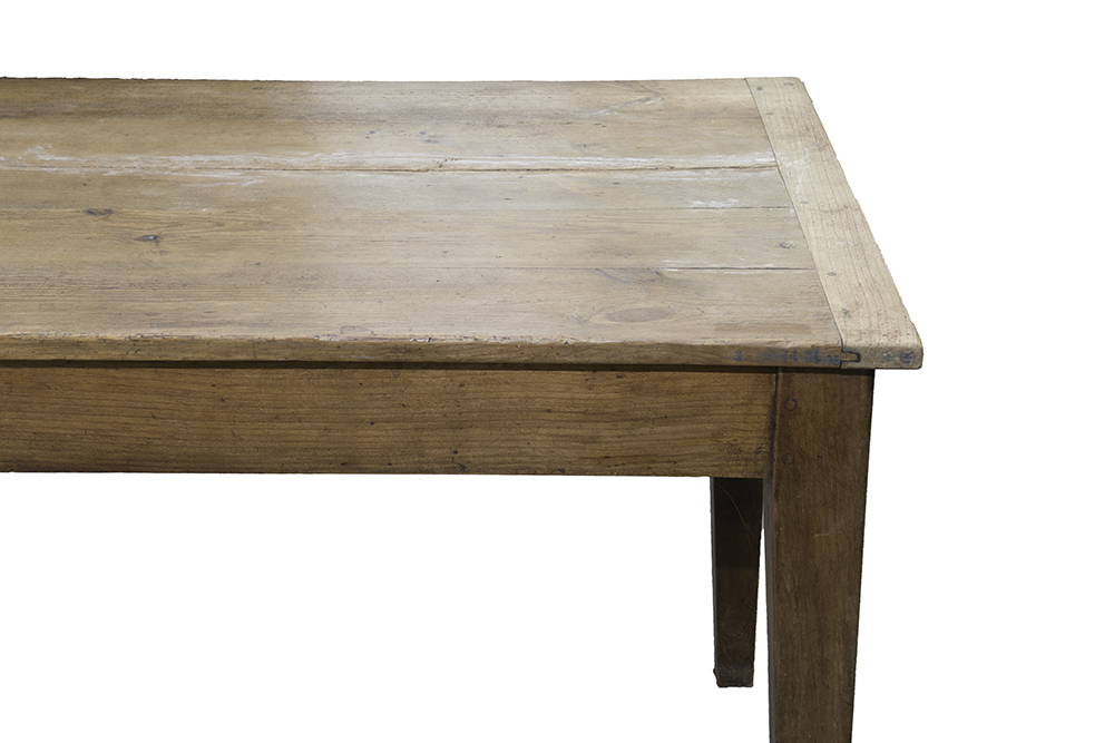 Oversized Antique French Farm Table with Breadboard