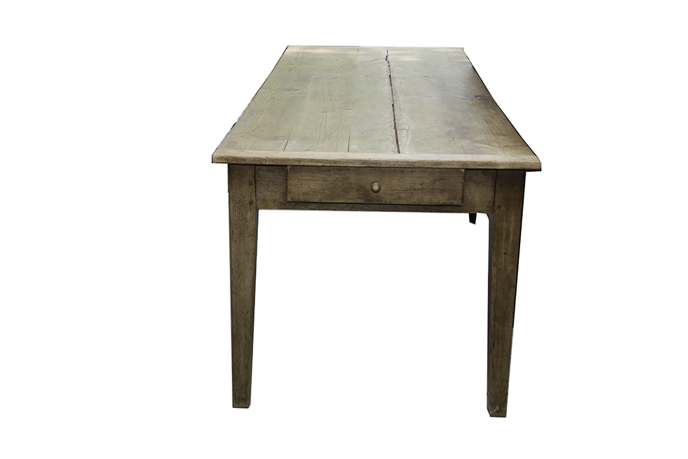 Oversized Antique French Farm Table with Breadboard