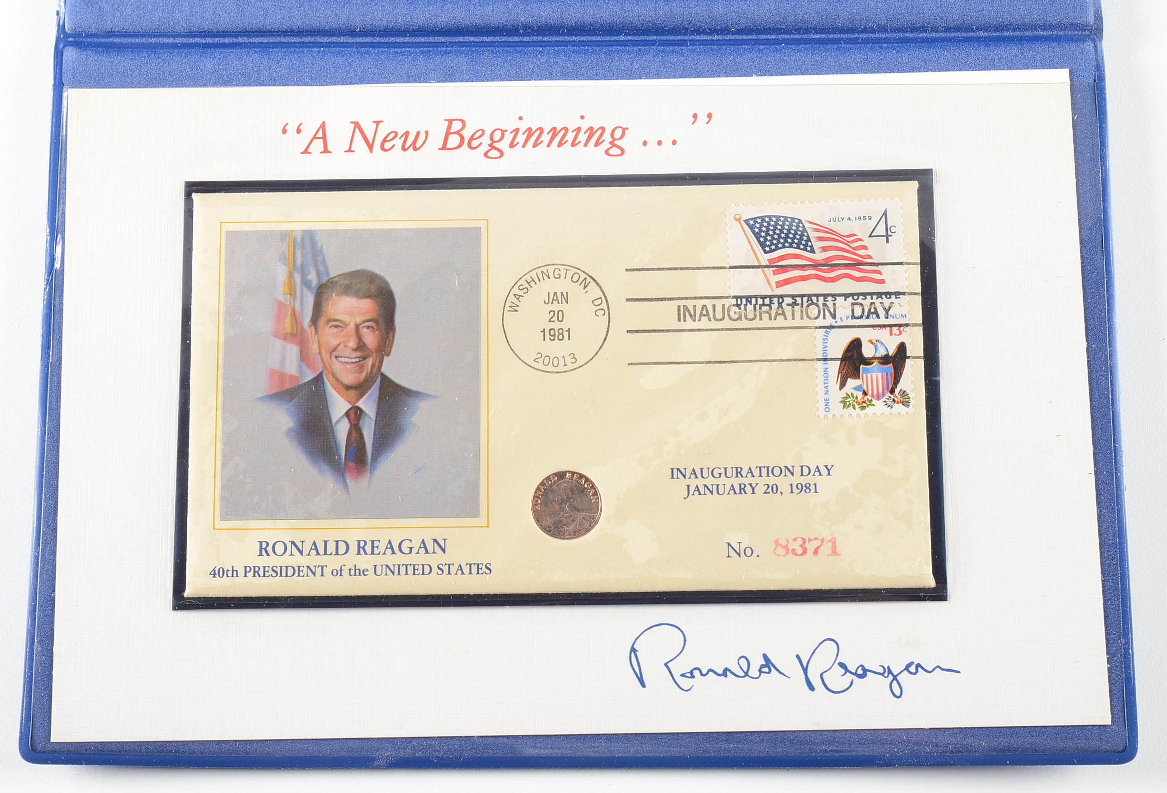 1981 Presidential Gold Piece commemorating Ronald Reagan's Inauguration day