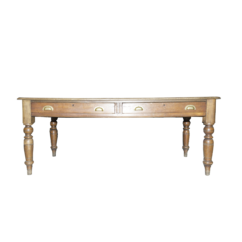 Large English Country Walnut Work Table