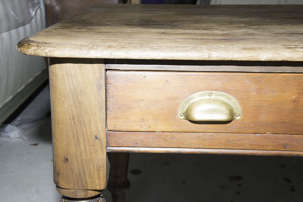 Large English Country Walnut Work Table