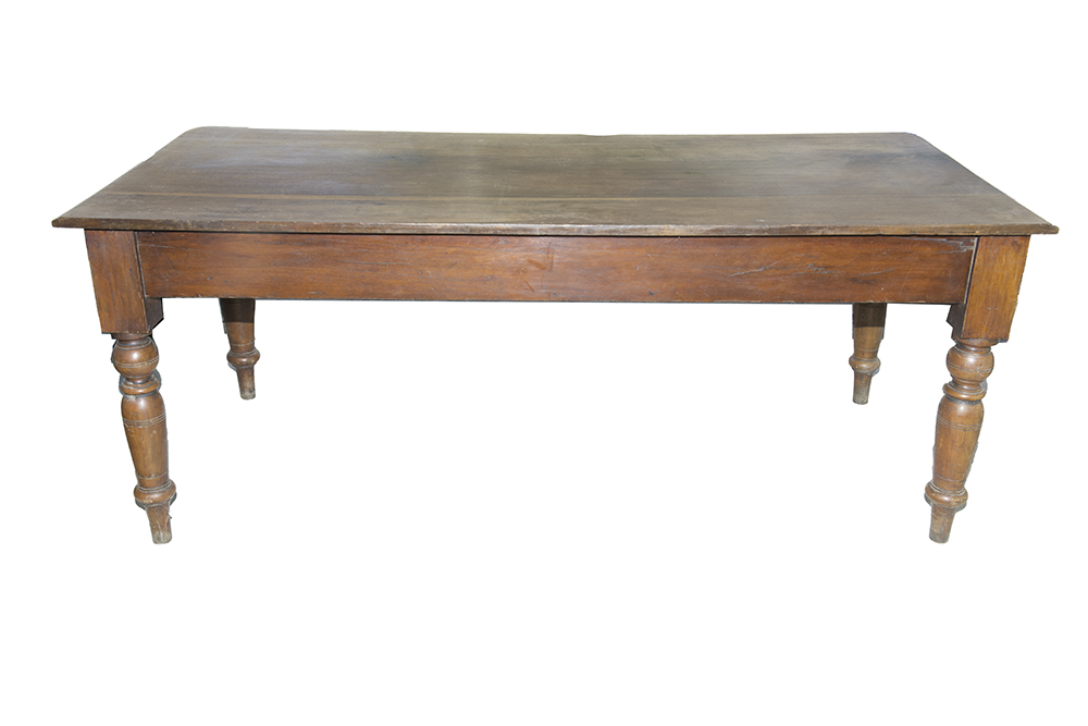 Large English Country Walnut Work Table