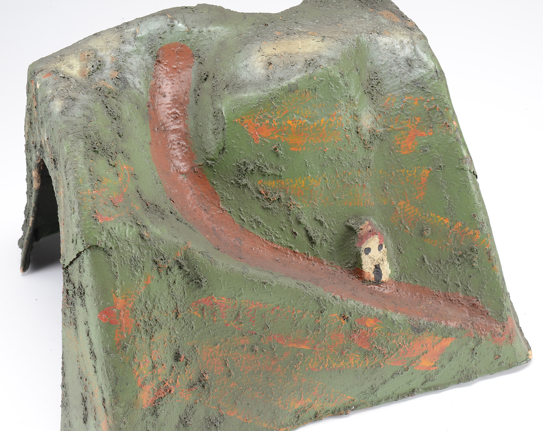 Trio of Antique Paper Mache Lionel Model Train Layout Tunnels