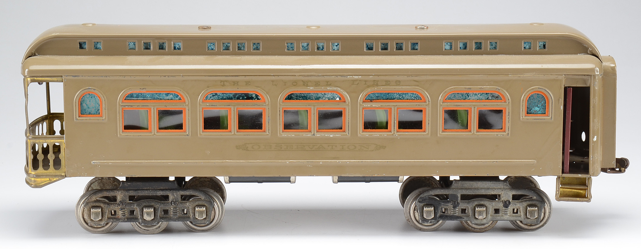 1920s Restored Antique Lionel #402  Dual Motor Standard Gauge Engine with Four Cars