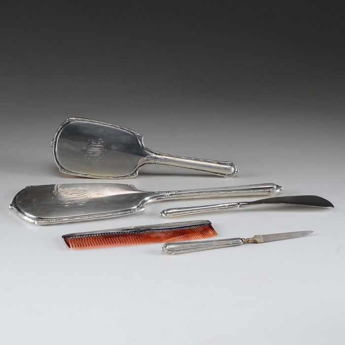 Early 20th Century Wallace Sterling Silver Vanity Set