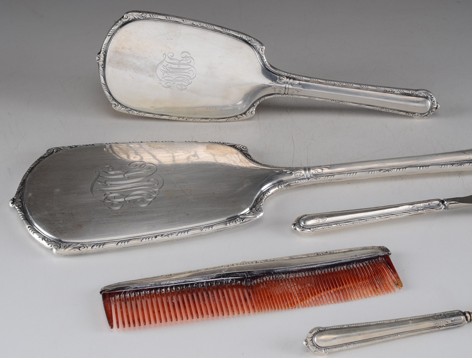 Early 20th Century Wallace Sterling Silver Vanity Set