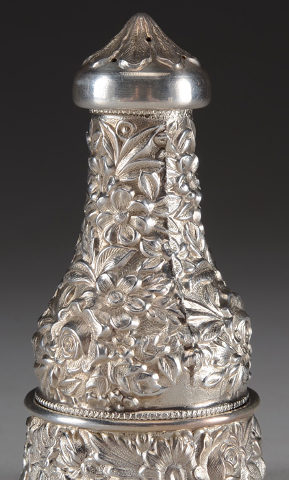 S. Kirk & Son Sterling Silver Repoussé Master Salt and Pepper Set