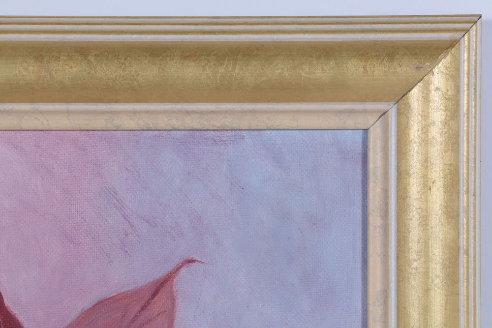 Signed Original Oil on Canvas of Magnolia Flowers