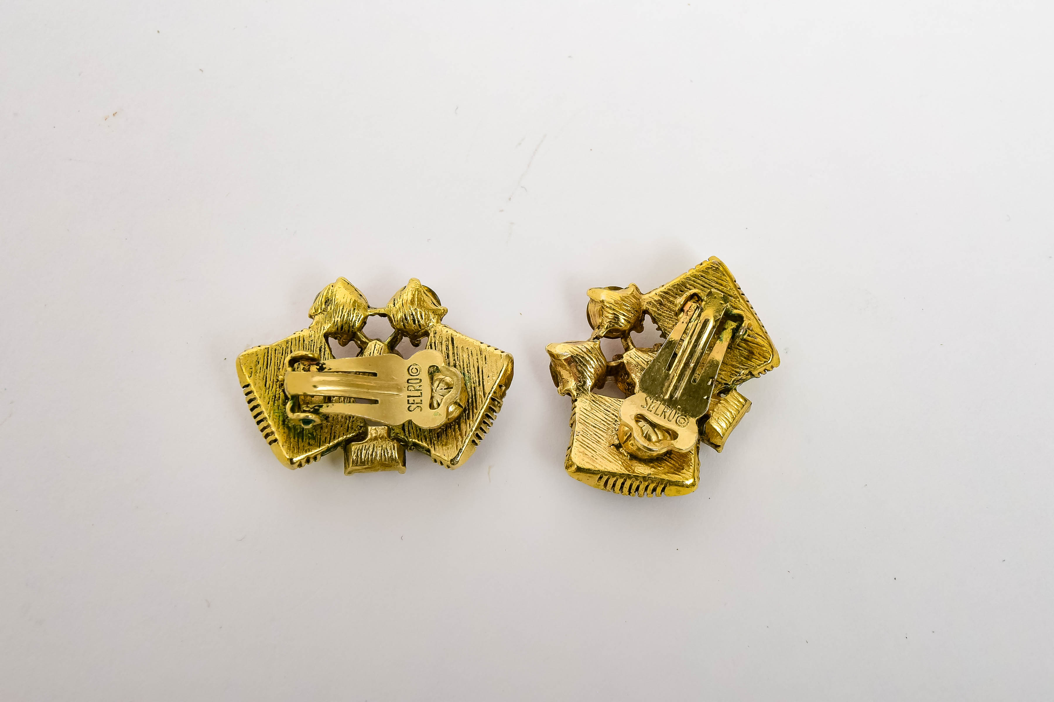 Vintage Selro Costume Bracelet and Earring Ensemble