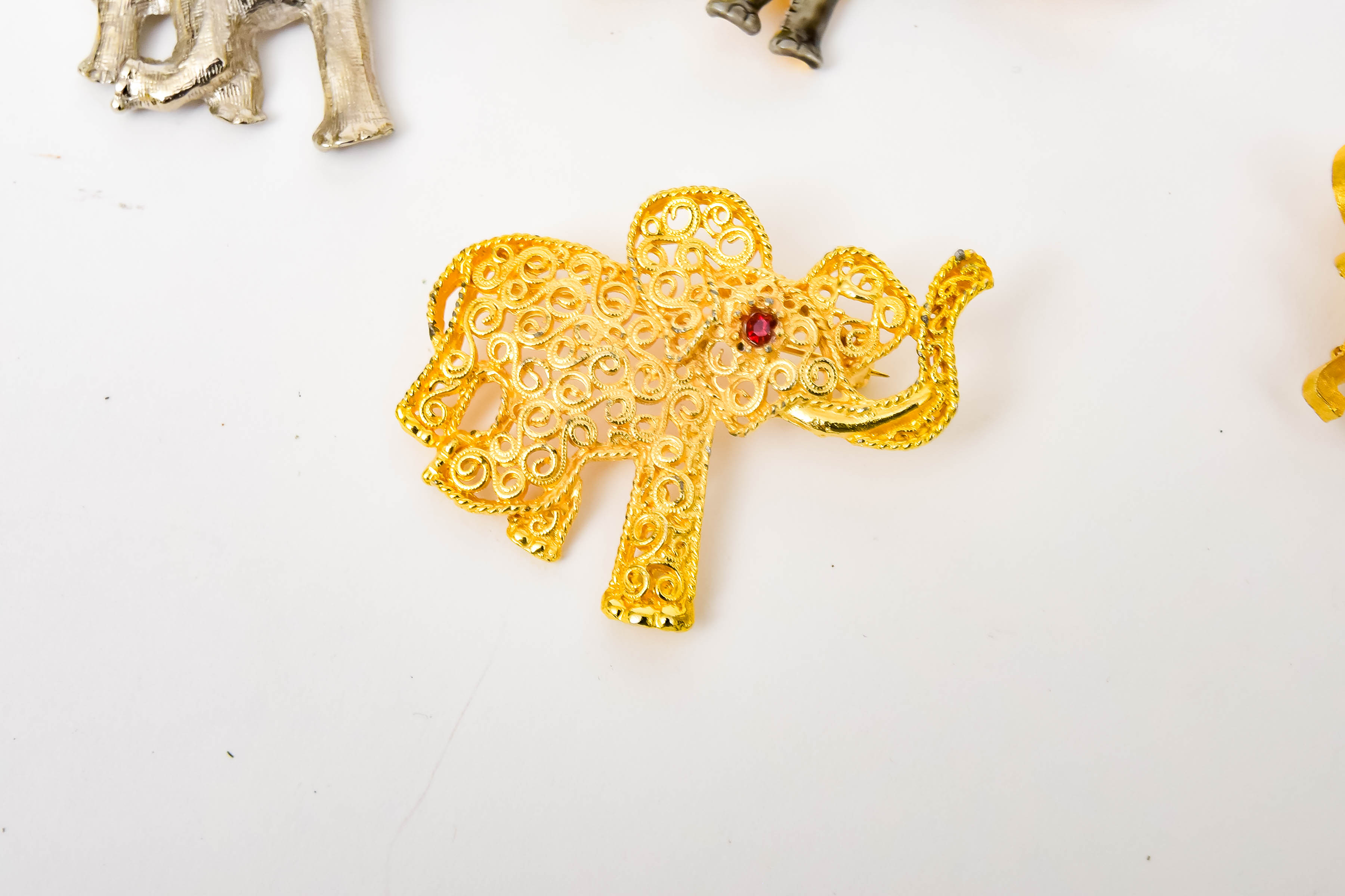 Collection of Elephant Brooches