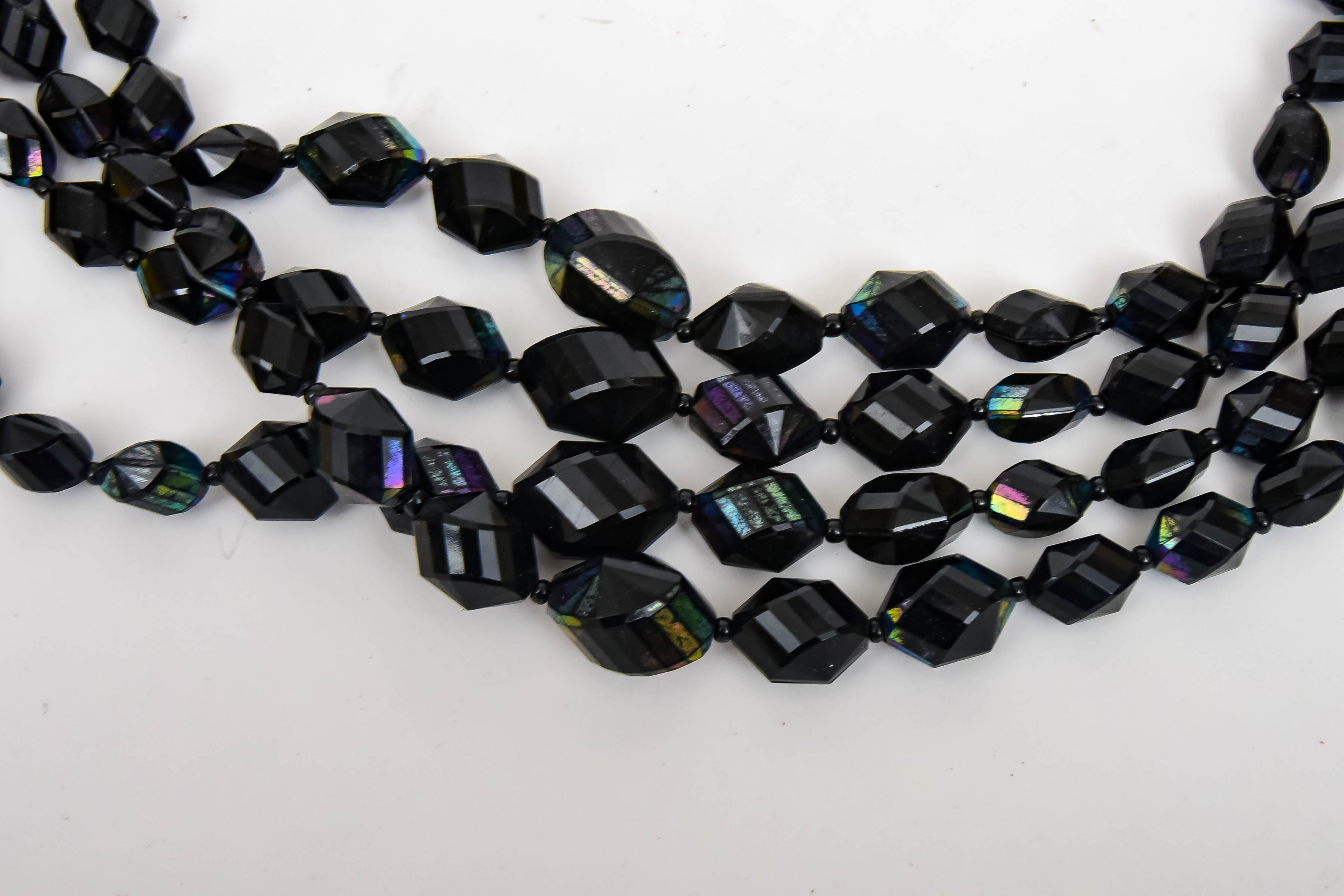 Jet and Black-Beaded Costume Jewelry Collection