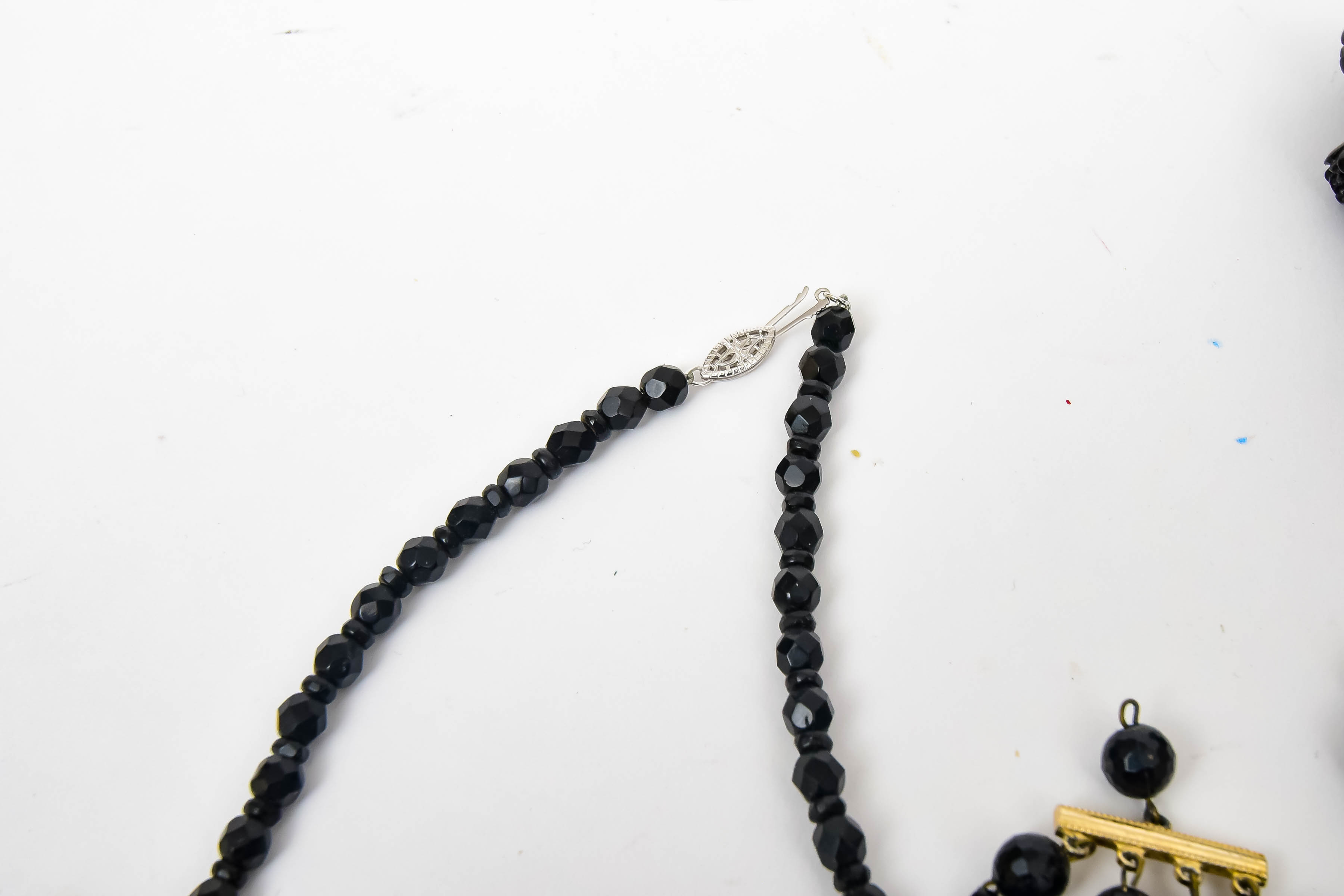 Jet and Black-Beaded Costume Jewelry Collection