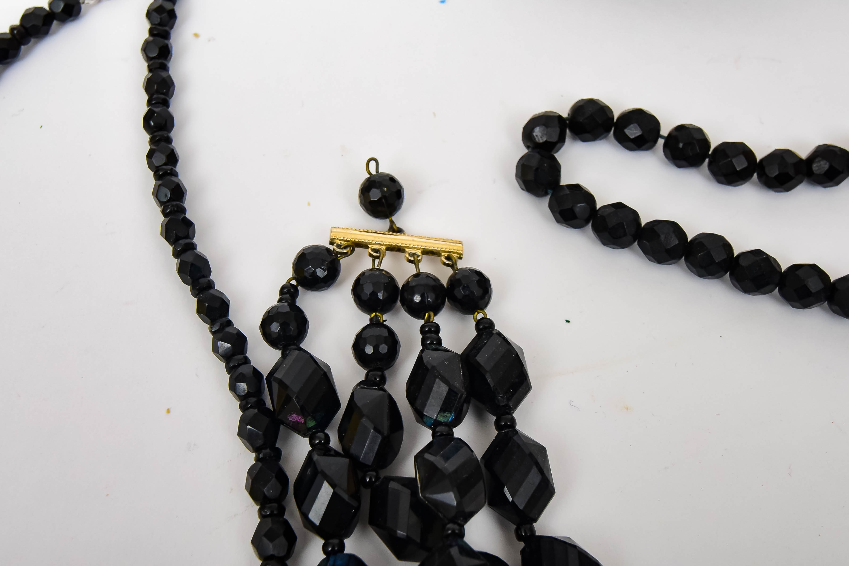 Jet and Black-Beaded Costume Jewelry Collection
