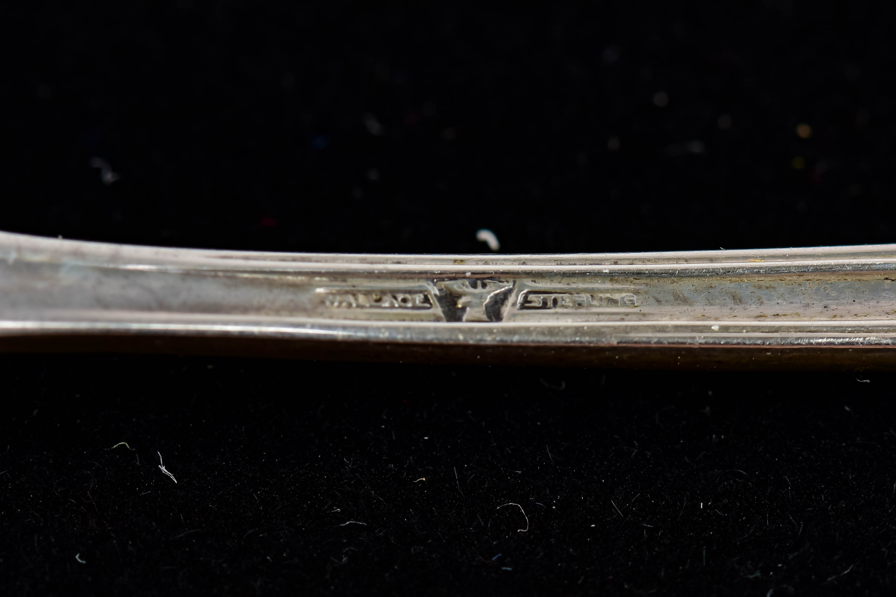 Pair of Wallace Sterling Silver "Rose Point" Strawberry Forks