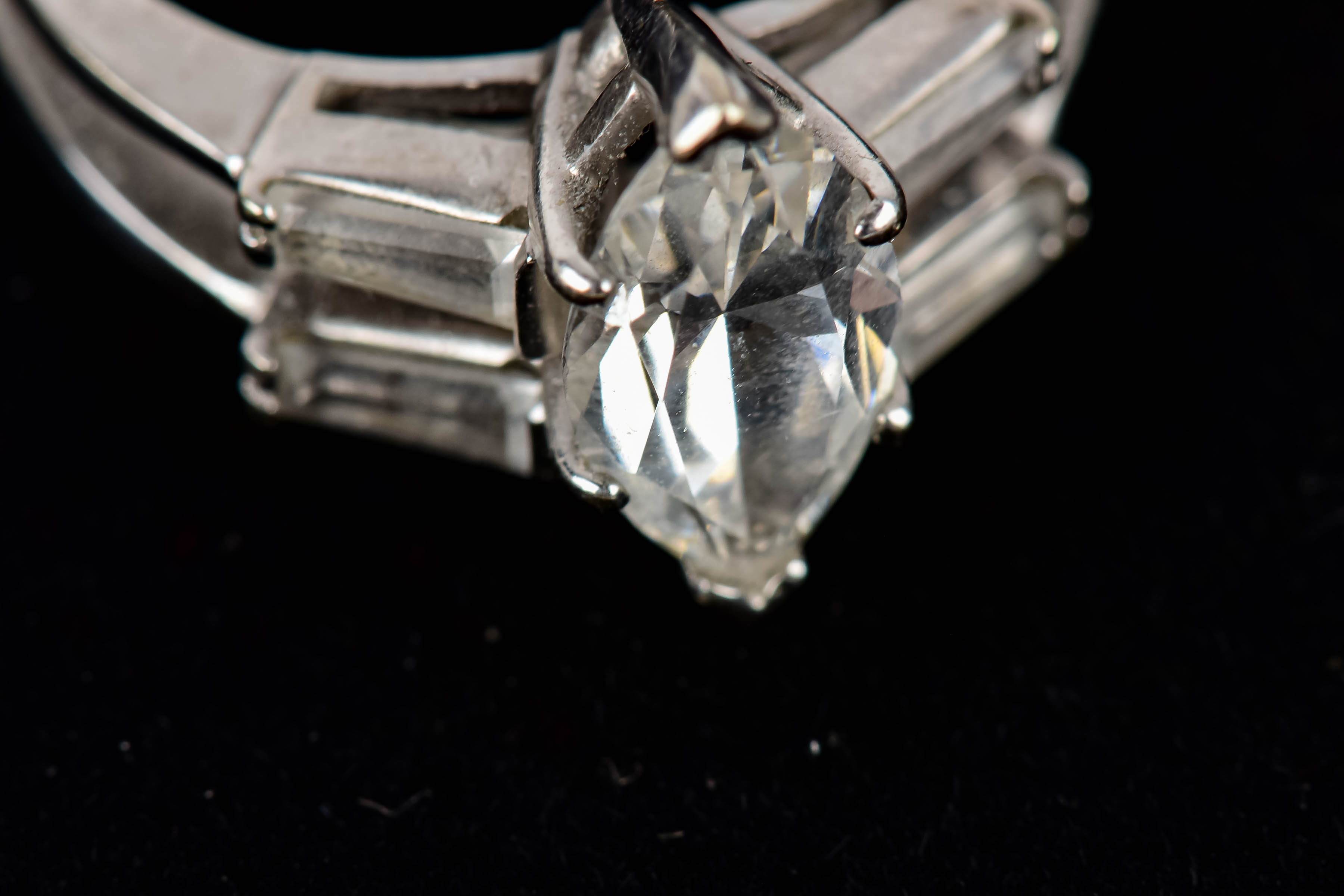 White Gold and CZ Ring